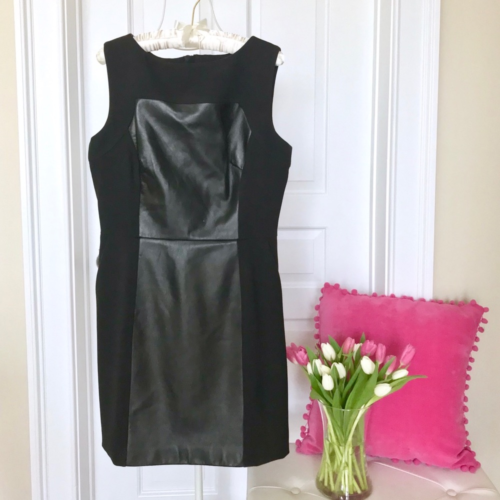 100% Authentic black leather Milly dress